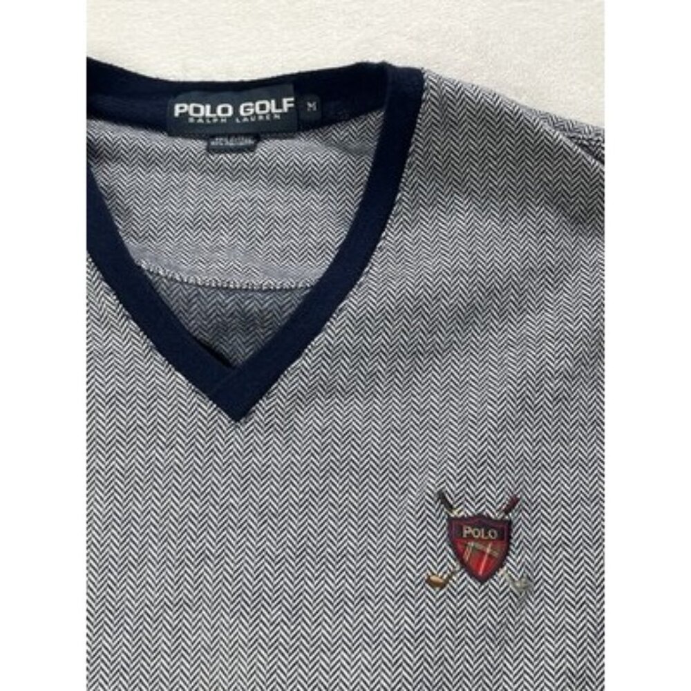 POLO Golf Ralph Lauren Mens M Sweater Vest Blue - Picture 2 of 10